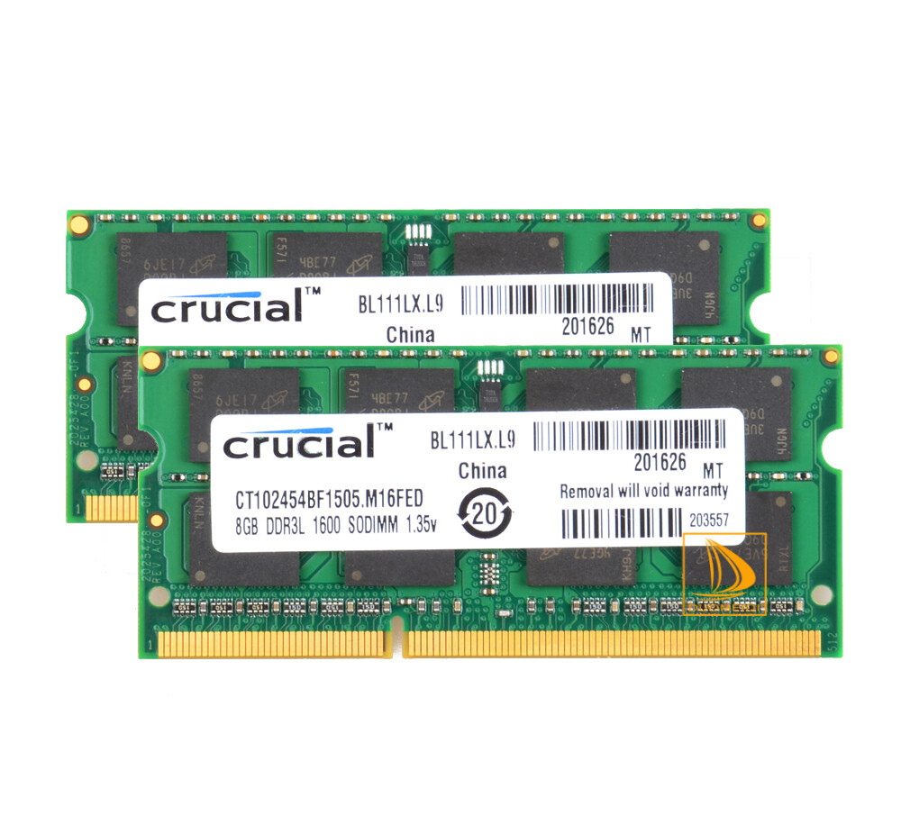 新品 Crucial 16GB(8GB×2枚) PC3L-12800S 送料無料 Crucial 8GB 16GB 2Rx8 PC3L-12800S DDR3L 1600 MHz SODIMM RAM