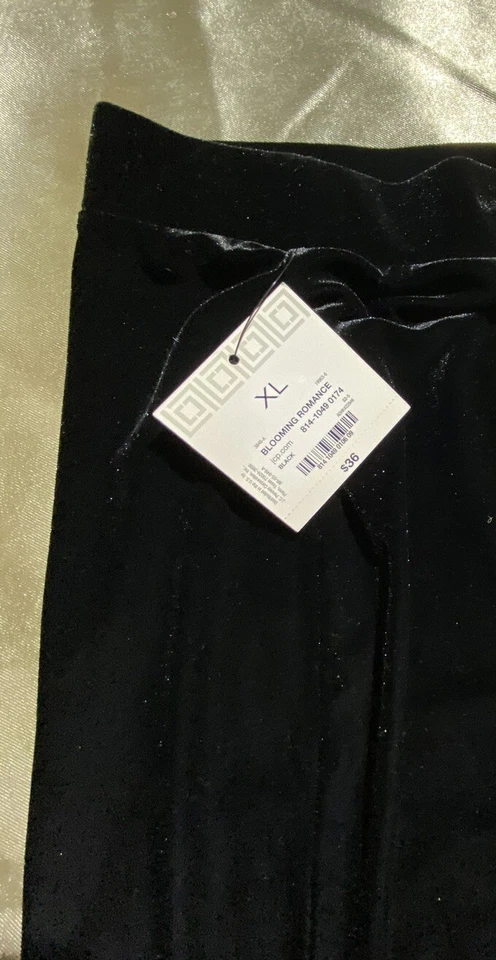 Falda de terciopelo negra vintage Elisabeth by Liz Claiborn para mujer talla XL Foto 3 de 4