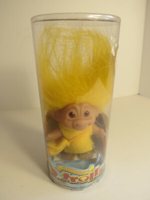 Trolls by Dam Yellow The Original Good Luck Troll Doll 2006 Jakks New