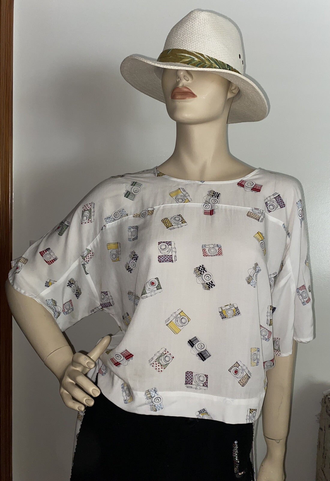 ZARA  Basic Collection Woman’s White TOP Blouse S… - image 1