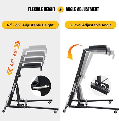 Automotive Topside Creeper - Adjustable Height 47" To 65", Holds 440 LBS