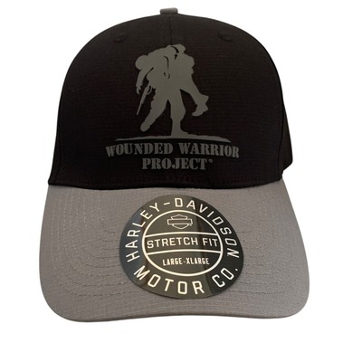 Harley Davidson Wounded Warrior Project Stretch Fit Size L-XL Hat Cap Brand New