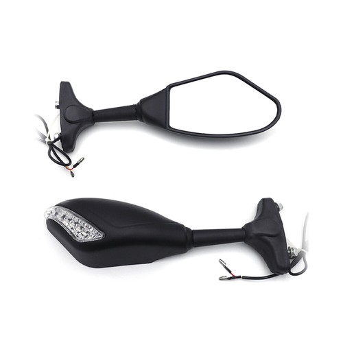 LED Turn Signals Side Mirrors 2pcs Integrated Fit For CBR600 F4 1999-2006 - Picture 3 of 19