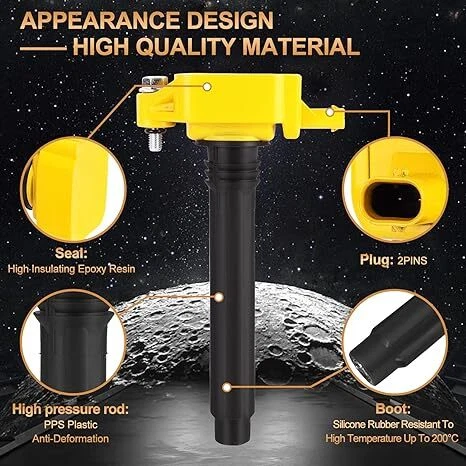 6 bobinas de encendido UF648 y 6 bujías para Dodge Charger 2011-2017 3,6 L V6 NUEVO Foto 2 de 4