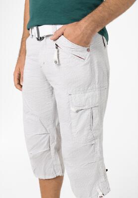 Timezone Herren Cargo Bermuda Shorts 3/4  Miles TZ 1028 minimal white