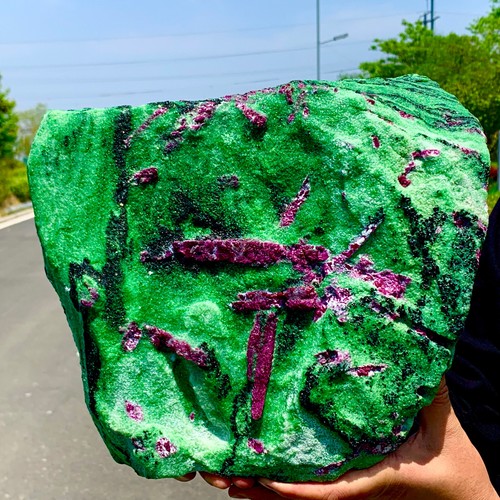 28.55LB Natural green Ruby zoisite (anylite) crystal Chakra Healing Energy - Picture 21 of 21