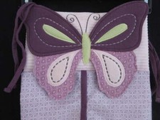 NEW Butterfly LAMBS AND IVY DIAPER STACKER Purple Lavender Butterflies FREE SH