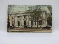 Postcard Post Office Flint Michigan Published Detroit News Horse & Buggy    G412