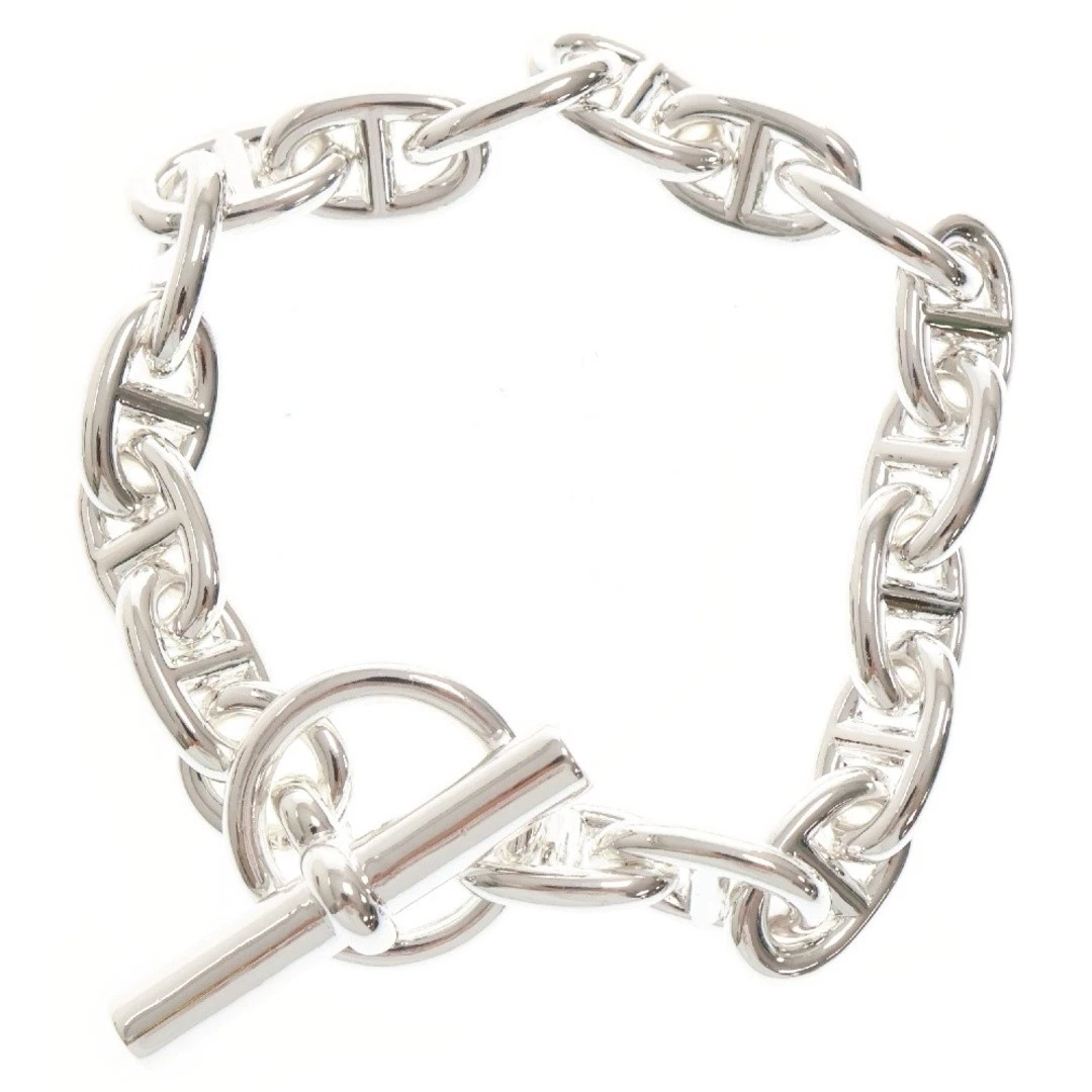 HERMÈS Bracciale HERMES Chaine D'ancre PM Chêne argento scuro 17 maglie usato4530dcbc