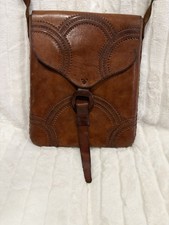 Hand-tooled Vintage Leather Crossbody Bag