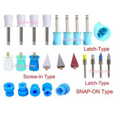 Dental Prophy Prophylaxis Polishing Rubber Cups Webbed Screw-in Snap on Latch
