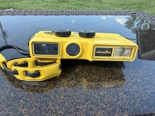 Minolta Weathermatic A 110 Film Yellow Underwater Camera - As Is Please Read
