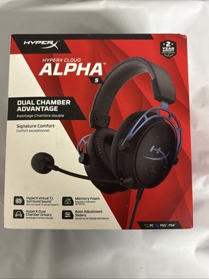 HyperX Cloud Alpha S Wired Over-Ear Gaming Headset - Blue