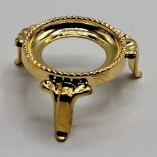 Gold Metal Crystal Ball Stand Sphere Holder – Sturdy Tripod Display Base 1.5”