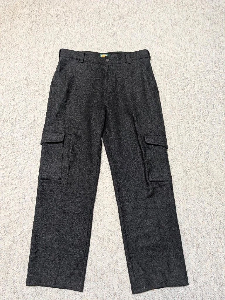 CABELAS hunting WOOL cargo pants 40x36 charcoal gray black