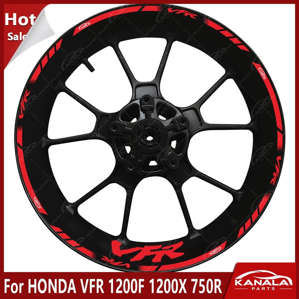 For HONDA VFR 1200F 1200X 750R Motorcycle wheel Waterproof decals stickers New Foto 2 de 4