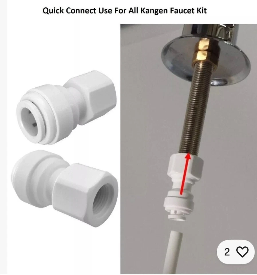 Enagic Kangen Leveluk Cold Water Faucet Chrome Branch Supply Stop Valve NEW - Image 3 of 4