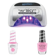 Gelish 18G Plus LED Light Bundle, Includes Pink Creme Gel Polish and Lacquer Duo