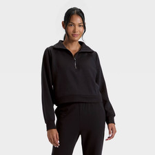 Women's 1/2 Zip Pullover Fleece Sweatshirt - All In Motion - Size Medium