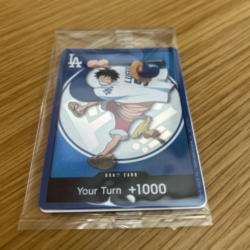 2026 Los Angeles Dodgers × One Piece Night Luffy DON!! 7/3 Promo card, Sealed.