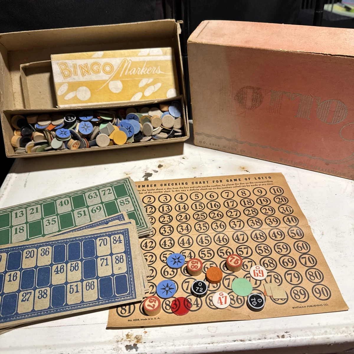 Milton Bradley Bingo Vintage Manufacture Board & Traditional Games