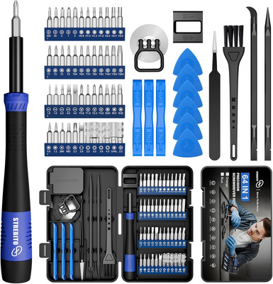 64-Piece Precision Screwdriver Set for Electronics Repair and Devices
