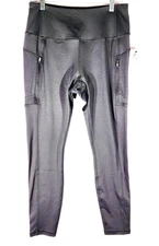 NWT RBX Leggings Womens Size LARGE, Black, With Fleece Lining, Yoga Active Pants