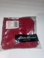 Eddie Bauer Mens Size XXL 2X Button-Up Shirt Cherry Red