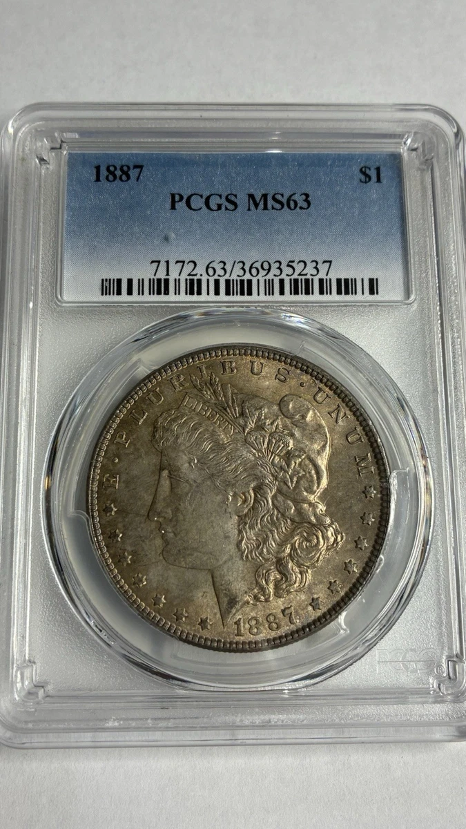 San Francisco MS 63 Graded 1887 Year Morgan US Dollars (1878-1921