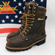 THOROGOOD 9” Stud Horse Logger Series WATERPROOF BOOTS SZ 11 D - 814-3555