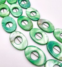 30 MM 16 Inch Strand Mother OF Pearl Beads, Oval Mother Of Pearl, Large Focal
