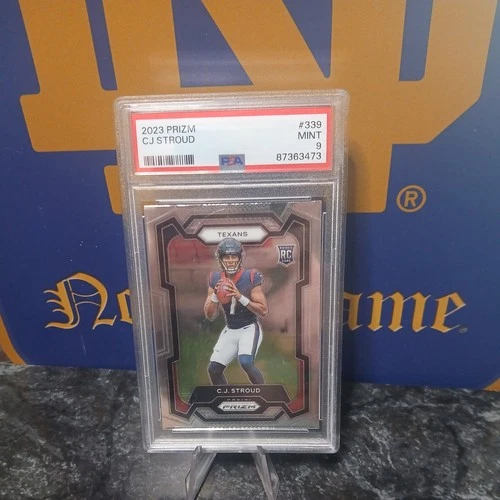2023 Prizm CJ Stroud PSA 9 Rookie RC Mint #339 Panini C.j. Texans SP