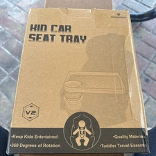 SEVEN SPARTA Car Seat Tray for Kids Toddler Travel Standard BaseX1, Black