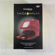 GlassHouse Closets The Cap Box 2.0 Organizer Fits 14-17 Caps Red Storage