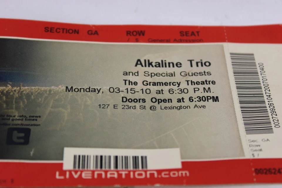 Lote de 43 Ticket Stubs Punk, Metal, Rock+ AFI, Alkaline Trio, Slayer++ - Imagem 3 de 4