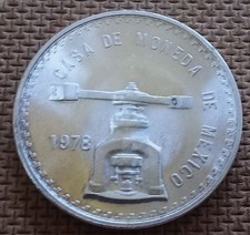 SCARCE GEM BU 1978 MEXICO .925 SILVER ONZA 1 TOz. PURE, WIDE VARIETY, EXCELLENT!