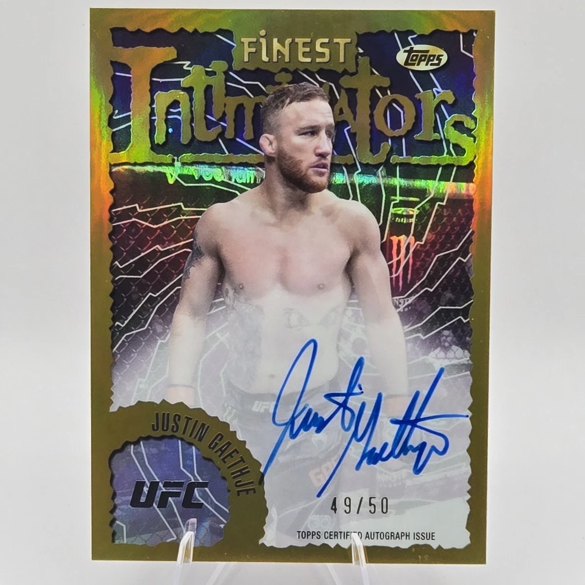 2024 Topps Finest UFC - Justin Gaethje #IA-JGA for sale | eBay