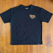 Worked to Death Workman Shirt Mens Medium Black Graphic Electrician Tee Novelty