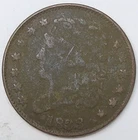 Photo of a 1833-P Half Cent from an eBay listing that sold on Jul 1, 2026