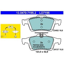 Satz Bremsbeläge Bremsklötze hinten für Opel GT M07 Signum CC Z03 | 334523