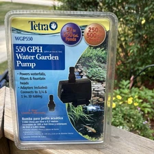 TetraPond Water Garden Pump Powers Waterfalls/Filters/Fountain Heads 50-500gal