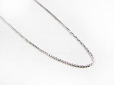 Nice Vintage Italian 925 Sterling Silver 2mm 33" Box Chain Necklace