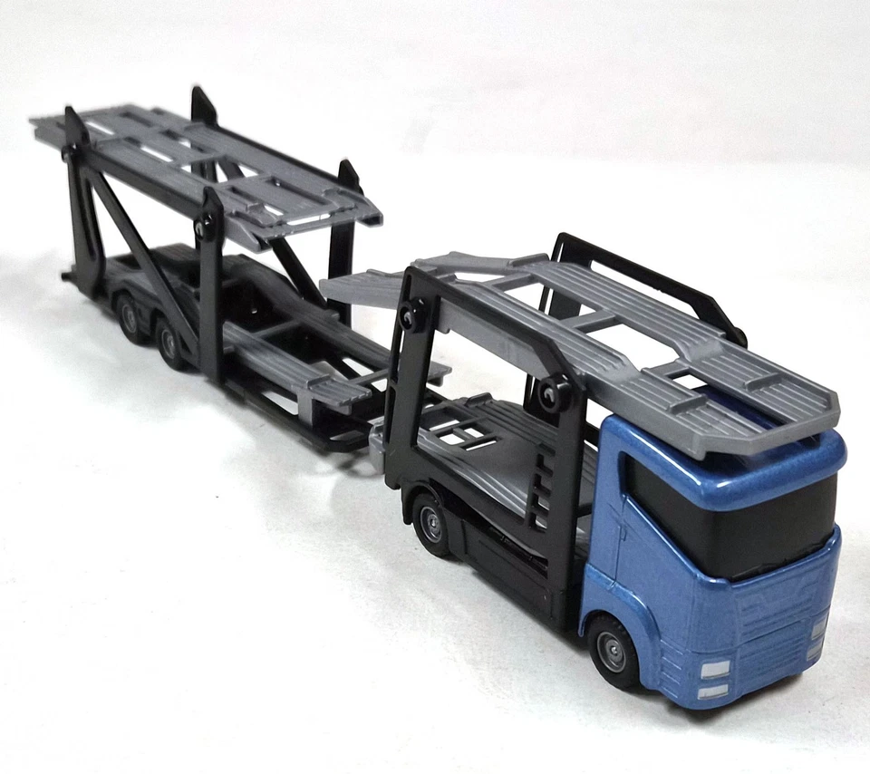 Bburago Camion Remorque Transporteur 1:43 Jouet 5" Bleu Noir - Photo 2/4