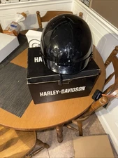 Harley-Davidson Black Half Helmet HD-H03 – Size L – Motorcycle Cruiser