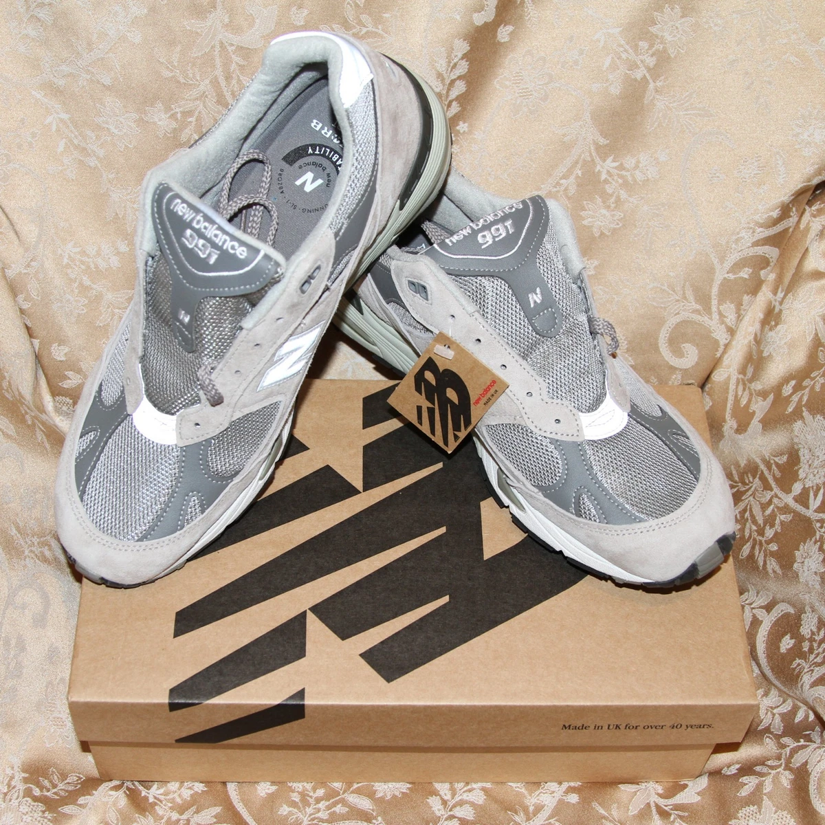 New Balance 991 Made in England Grey White | eBay