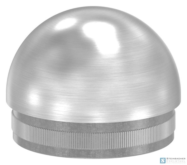 Edelstahl Stopfen, FüR Rohr 60,3 X 2,0Mm, V2A, Halbrund, Zum Einschlagen-image