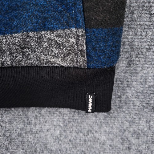Tony Hawk Hoodie Kids Small Blue Gray Faux Fur Lined Full Zip Sweatshirt Striped - Picture 5 of 9