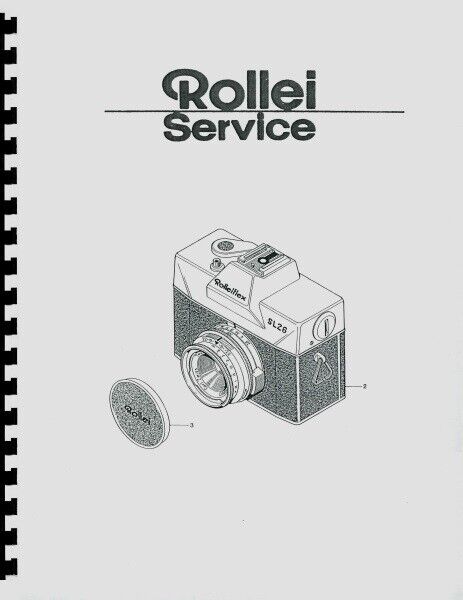 Rollei Rolleiflex SL26 Service English Manual Repair Reprint New Shipping Free Super sale