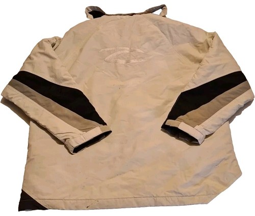 Vintage Rip Curl Full Zip Jacket Windbreaker Beige Size Small Ripcurl Y2K - Picture 9 of 12