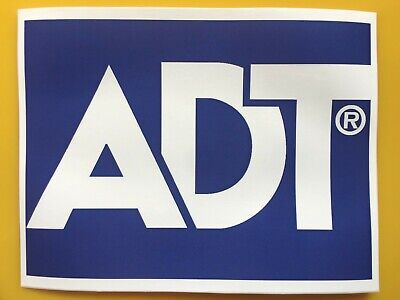 ADT Window Sticker Decal Authentic Light Blue 